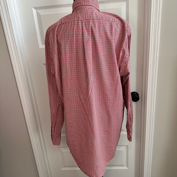 Ralph Lauren Blake Gingham Button Down Shirt‎ Men's Red White Classic Fit Cotton - Picture 5 of 7